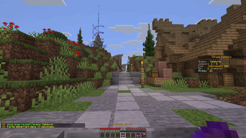 Interface de sélection de kit Village Defense Pro